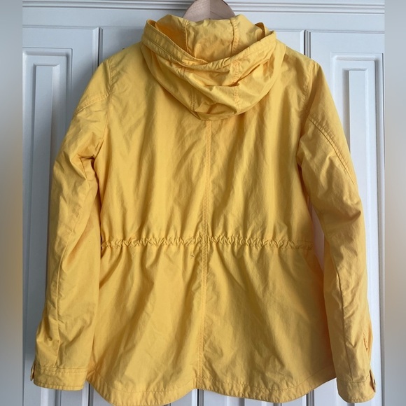 J.Crew Lightweight Yellow Zip and Button Up Hooded Utility Jacket Size Small - Picture 5 of 8